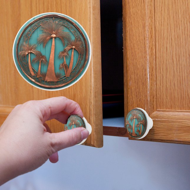 Pomo De Cerámica Palmeras de cobre (Subido por el creador)