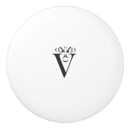 Pomo De Cerámica Palo de cerámica de cara de letra