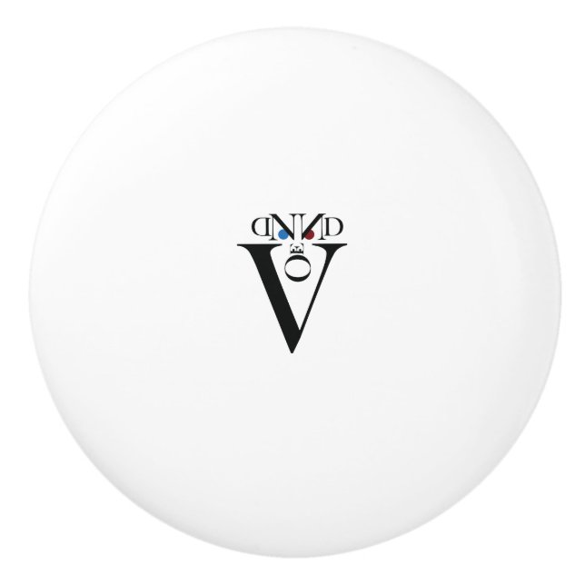 Pomo De Cerámica Palo de cerámica de cara de letra (Anverso)