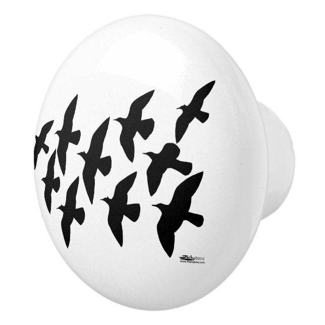 Pomo De Cerámica Palomas de vuelo volador (Derecha)