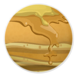 Pomo De Cerámica Panqueque y jarabe de arce lindo