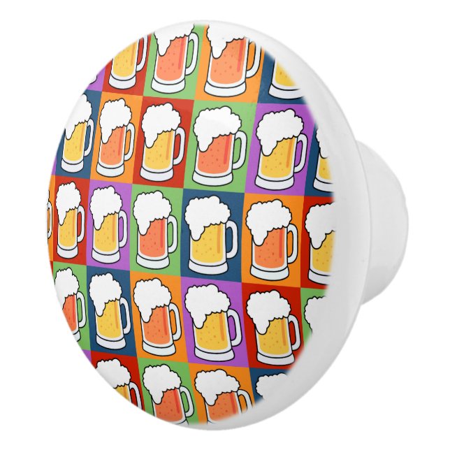 Pomo De Cerámica Pañuelos de arte pop de CERVEZA (Derecha)