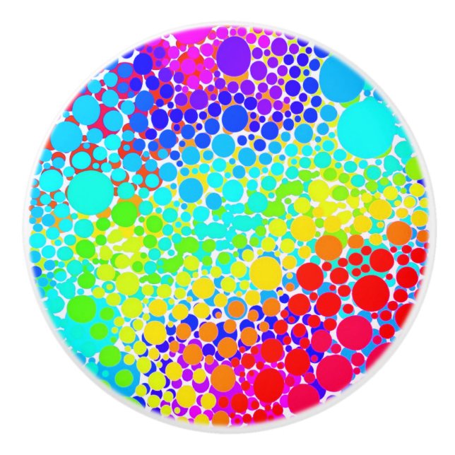 Pomo De Cerámica Pañuelos de cerámica del arco iris (Anverso)