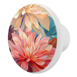 Pomo De Cerámica Pañuelos de cerámica floral