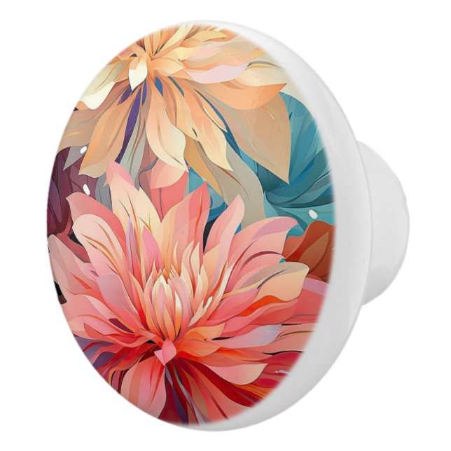 Pomo De Cerámica Pañuelos de cerámica floral (Derecha)