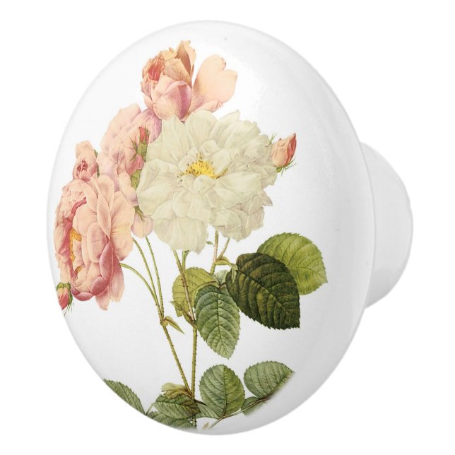 Pomo De Cerámica Pañuelos de flores de época 2 (Derecha)