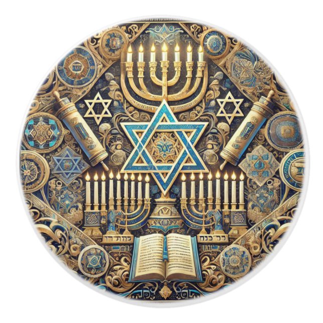 Pomo De Cerámica Pañuelos judíos y tira (Anverso)