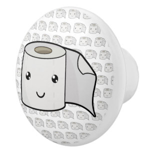 Pomo De Cerámica Papel feliz