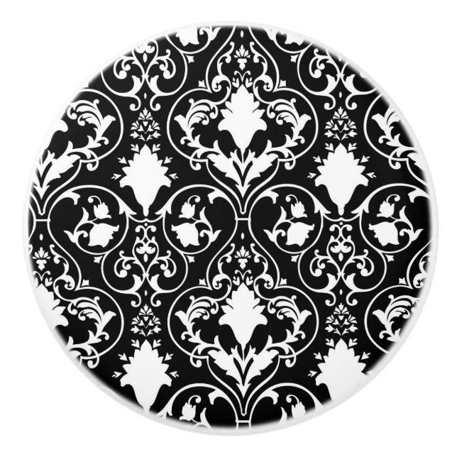 Pomo De Cerámica Papel pintado antiguo de la voluta (Anverso)