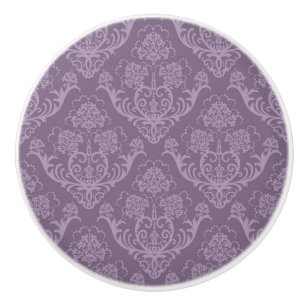 Pomo De Cerámica Papel pintado floral púrpura