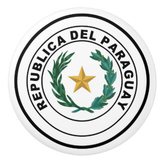 Pomo De Cerámica Paraguay country coat arms symbol emblem flag