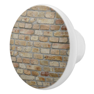 Pomo De Cerámica Pared de ladrillo marrón un diseño novedoso 