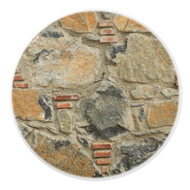 Pomo De Cerámica Pared de piedra (Anverso)