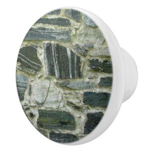 Pomo De Cerámica Pared de piedra vieja de la geología