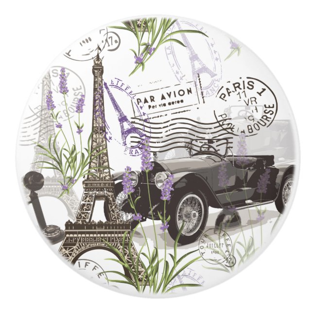Pomo De Cerámica París vintage (Anverso)