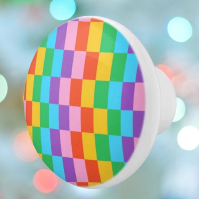 Pomo De Cerámica Pasos del arcoiris Bloquea el patrón del botón de  (Subido por el creador)