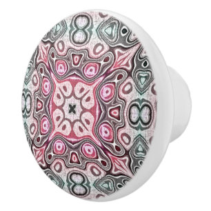 Pomo De Cerámica Pastel rosa Verde azulado Azul Azul Hip Verde Orna