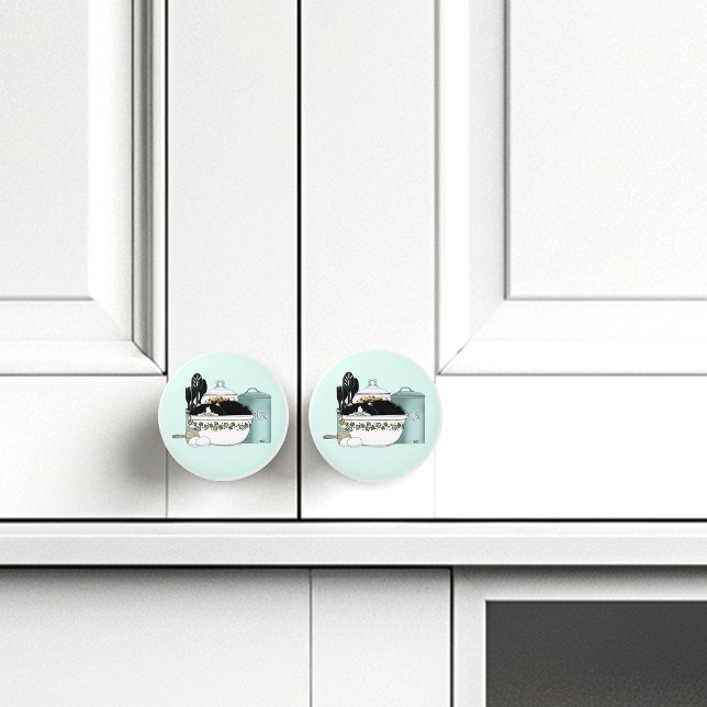 Pomo De Cerámica Pastry Cat Blue (Subido por el creador)