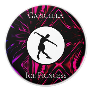 Pomo De Cerámica Patinaje artístico "Princesa de Hielo" personaliza
