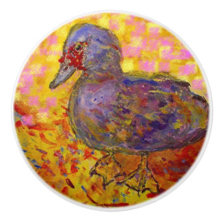 Pomo De Cerámica pato de muscovy