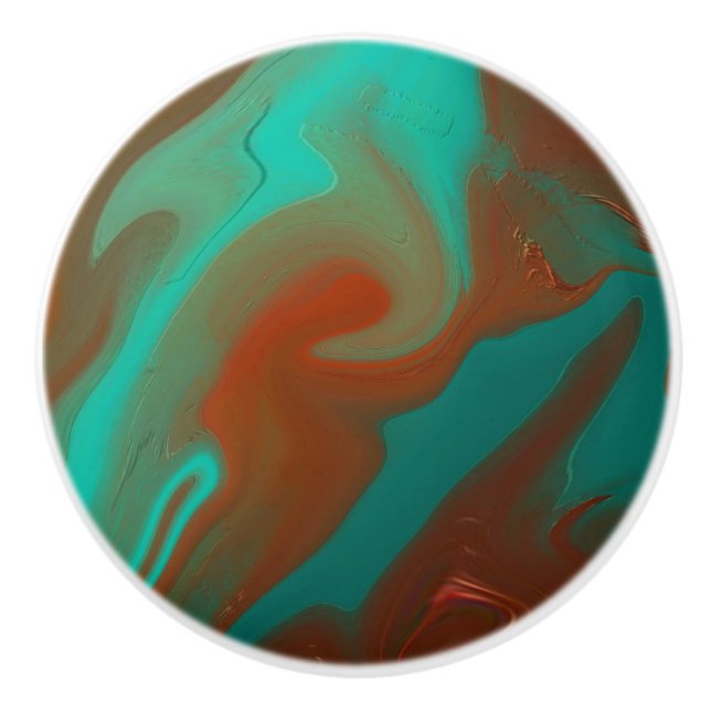 Pomo De Cerámica patrón abstracto. (Anverso)