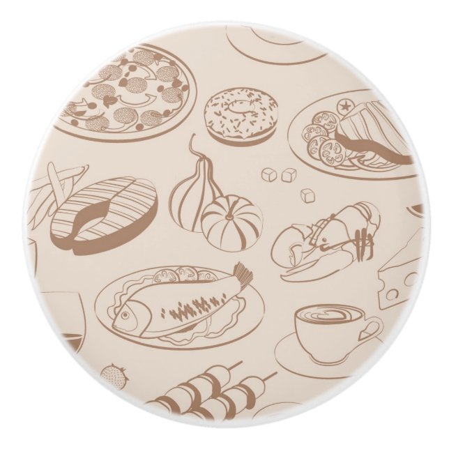 Pomo De Cerámica Patrón alimentario 3 (Anverso)