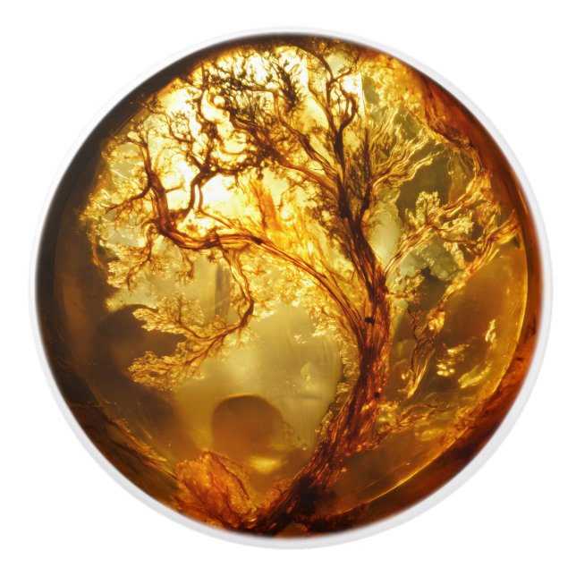 Pomo De Cerámica Patrón Amber de Planta (Anverso)