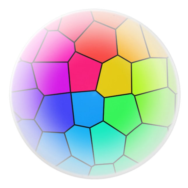 Pomo De Cerámica Patrón arcoiris (Anverso)