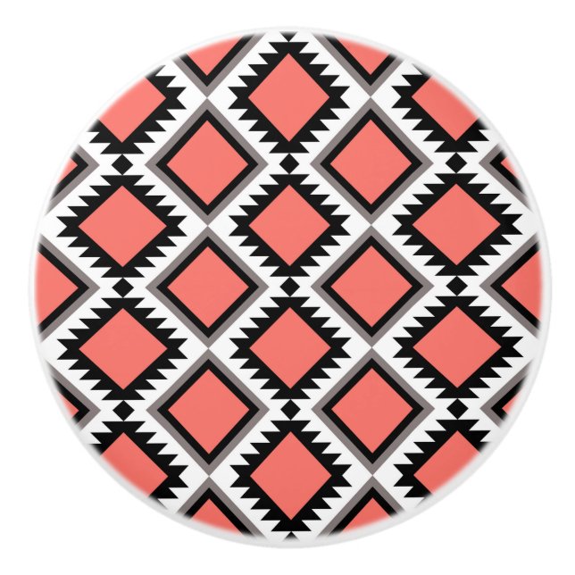 Pomo De Cerámica Patrón azteca (Anverso)