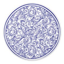 Patrón azul y blanco retro