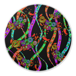 Pomo De Cerámica Patrón Cinco de Mayo