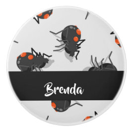 Pomo De Cerámica Patrón de araña de viuda negra