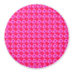 Pomo De Cerámica Patrón de besos rosados,
