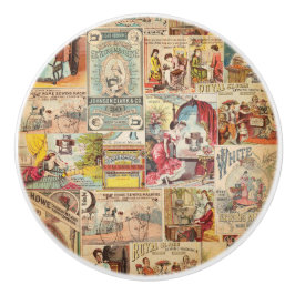 Pomo De Cerámica Patrón de costura de vintage