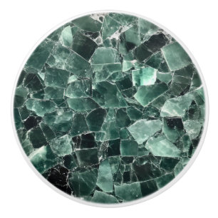 Pomo De Cerámica Patrón de cristal de Jade