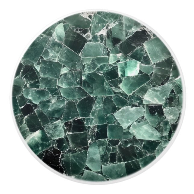 Pomo De Cerámica Patrón de cristal de Jade (Anverso)