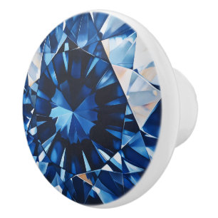 Pomo De Cerámica Patrón de cristal de zafiro