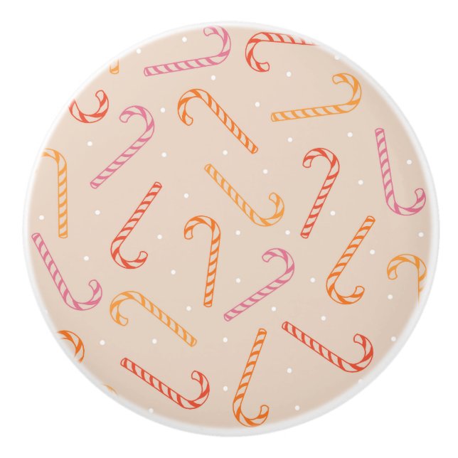 Pomo De Cerámica Patrón de dulces caramelos (Anverso)
