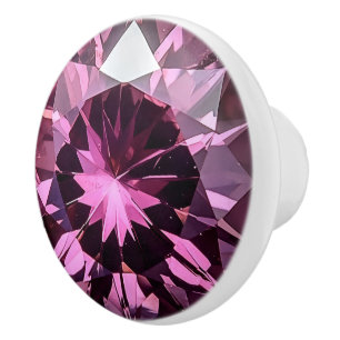 Pomo De Cerámica Patrón de espinela de cristal rosa
