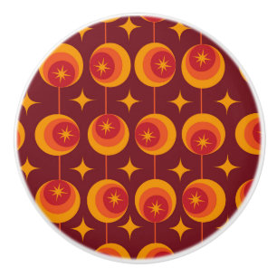 Pomo De Cerámica Patrón de Estallidos de Estrellas de la Mitad del