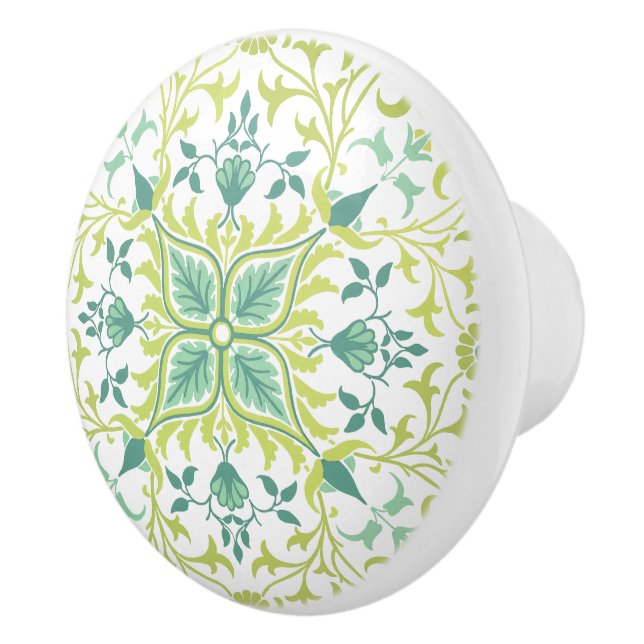 Pomo De Cerámica Patrón de Floral y hoja de William Morris (Derecha)