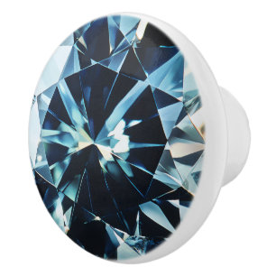 Pomo De Cerámica Patrón de gema de zafiro claro