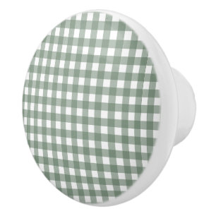 Pomo De Cerámica Patrón de Gingham de Casa de Campo 