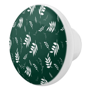 Pomo De Cerámica patrón de hoja