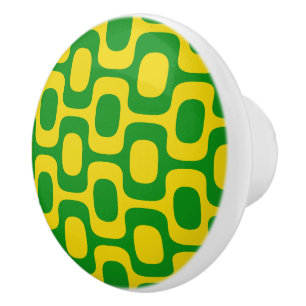 Pomo De Cerámica Patrón de la acera de Ipanema, patrón de playa, Br