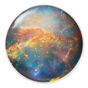 Pomo De Cerámica Patrón de la Gema opal colorida