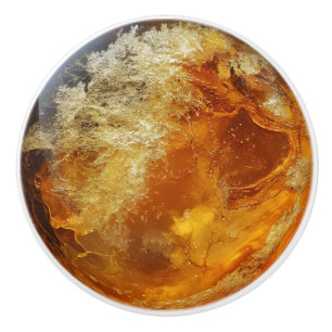 Pomo De Cerámica Patrón de la naturaleza del ámbar