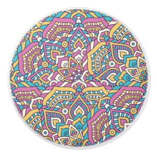 Pomo De Cerámica Patrón de Mandala