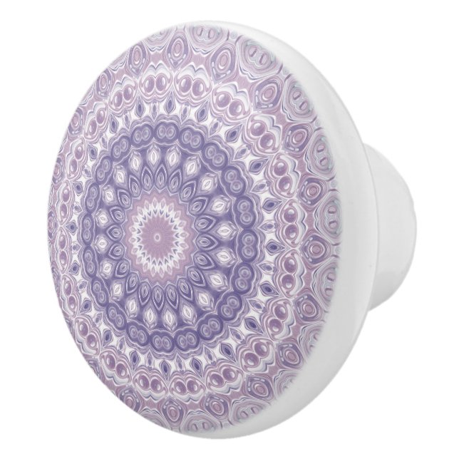 Pomo De Cerámica Patrón de Mandala Lavender y Lilac (Derecha)