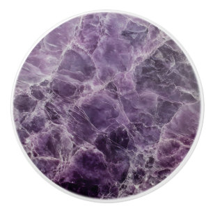 Pomo De Cerámica Patrón de mármol morado oscuro